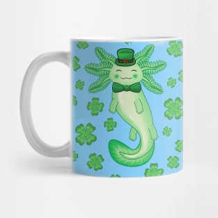 Green St Patrick's day axolotl Mug